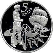 Brazil 5 Reais 500 Years of the Discovery of Brazil 2000 Proof KM# 654 5 REAIS coin reverse Brazil 5 Reais 500 Years of the Discovery of Brazil 2000 Proof KM# 654 5 REAIS coin reverse