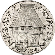 Croatia 50 Banica (Pattern) KM# Pn15 NEZ DRŽ HRVATSKA 1941 coin obverse
