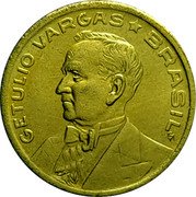 Brazil 50 Centavos Getulio Vargas 1943 KM# 557a GETULIO VARGAS BRASIL coin obverse Brazil 50 Centavos Getulio Vargas 1943 KM# 557a GETULIO VARGAS BRASIL coin obverse