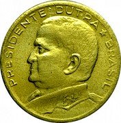 Brazil 50 Centavos Eurico Gaspar Dutra 1953 KM# 563 PRESIDENTE DUTRA BRASIL coin obverse Brazil 50 Centavos Eurico Gaspar Dutra 1953 KM# 563 PRESIDENTE DUTRA BRASIL coin obverse