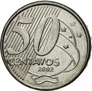 Brazil 50 Centavos Rio Branco 2002 KM# 651a 50 CENTAVOS 2002 coin reverse Brazil 50 Centavos Rio Branco 2002 KM# 651a 50 CENTAVOS 2002 coin reverse