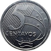 Brazil 50 Centavos Rio Branco. Mule Coin 2012 KM# 683 5 CENTAVOS 2012 coin reverse Brazil 50 Centavos Rio Branco. Mule Coin 2012 KM# 683 5 CENTAVOS 2012 coin reverse