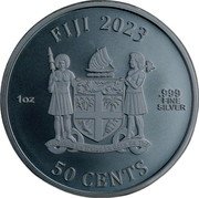 Fiji 50 Cents (30th Anniversary Of Jurassic Park) FIJI 2023 50 CENTS 1 OZ .999 FINE SILVER coin obverse Fiji 50 Cents (30th Anniversary Of Jurassic Park) FIJI 2023 50 CENTS 1 OZ .999 FINE SILVER coin obverse