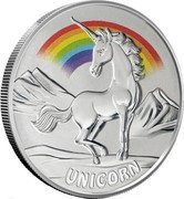 Fiji 50 Cents Unicorn. Coloured 2023 UNICORN coin reverse Fiji 50 Cents Unicorn. Coloured 2023 UNICORN coin reverse