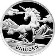 Fiji 50 Cents Unicorn 2023 UNICORN coin reverse Fiji 50 Cents Unicorn 2023 UNICORN coin reverse