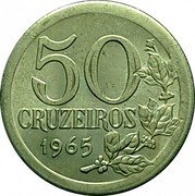 Brazil 50 Cruzeiros Liberty 1965 KM# 574 50 CRUZEIROS 1965 coin reverse Brazil 50 Cruzeiros Liberty 1965 KM# 574 50 CRUZEIROS 1965 coin reverse
