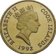 Cook Islands 50 Dollars (Elizabeth II Hummingbird) KM# 130 ELIZABETH II COOK ISLANDS RDM 1992 coin obverse Cook Islands 50 Dollars (Elizabeth II Hummingbird) KM# 130 ELIZABETH II COOK ISLANDS RDM 1992 coin obverse