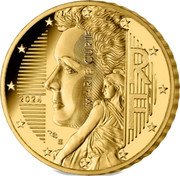 France 50 Euro Cent Marie Curie 2024 c + ⊞ Proof in sets KM# 3325 MARIE CURIE RF 2024 coin obverse