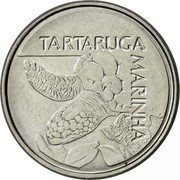 Brazil 500 Cruzeiros Loggerhead Sea Turtle 1992 KM# 624 TARTARUGA MARINHA coin reverse Brazil 500 Cruzeiros Loggerhead Sea Turtle 1992 KM# 624 TARTARUGA MARINHA coin reverse