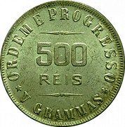 Brazil 500 Reis Liberty. Republic 1907 KM# 506 ORDEM E PROGRESSO 500 RÉIS V GRAMMAS coin reverse Brazil 500 Reis Liberty. Republic 1907 KM# 506 ORDEM E PROGRESSO 500 RÉIS V GRAMMAS coin reverse