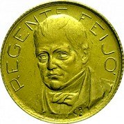 Brazil 500 Reis Regente Feijo. Thicker Planchet 1936 KM# 540 REGENTE FEIJO' CB coin reverse Brazil 500 Reis Regente Feijo. Thicker Planchet 1936 KM# 540 REGENTE FEIJO' CB coin reverse