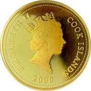 Cook Islands 60 Dollars (Elizabeth II Year of the Millennium Dragon) ELIZABETH II COOK ISLANDS RDM 2000 coin obverse Cook Islands 60 Dollars (Elizabeth II Year of the Millennium Dragon) ELIZABETH II COOK ISLANDS RDM 2000 coin obverse