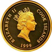 Cook Islands 60 Dollars Elizabeth II Year of The Rabbit 1999  Proof ELIZABETH II COOK ISLANDS RDM 1999 coin obverse