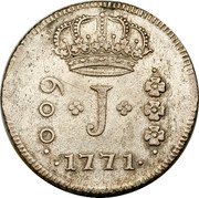 Brazil 600 Reis Jose I 1771 R KM# 194 600 J 1771 coin obverse Brazil 600 Reis Jose I 1771 R KM# 194 600 J 1771 coin obverse