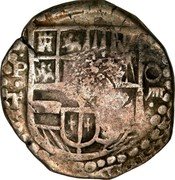 Brazil 600 Reis Alfonso VI Countermarked Coin ND (1688) KM# 65 coin obverse Brazil 600 Reis Alfonso VI Countermarked Coin ND (1688) KM# 65 coin obverse