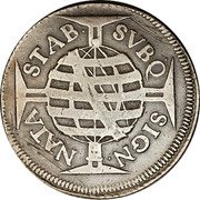 Brazil 640 Reis Peter II 1695 KM# 84 SVBQ. SIGN. NATA STAB. coin reverse Brazil 640 Reis Peter II 1695 KM# 84 SVBQ. SIGN. NATA STAB. coin reverse