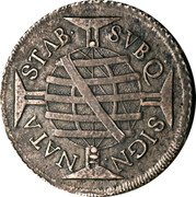 Brazil 640 Reis Peter II 1699 KM# 90.1 SVBQ. SIGN. NATA STAB. coin reverse