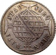 Brazil 640 Reis Maria I and Pedro III 1779 KM# 207.1 SIGN NATA STAB SVBQ coin reverse Brazil 640 Reis Maria I and Pedro III 1779 KM# 207.1 SIGN NATA STAB SVBQ coin reverse