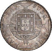 Brazil 640 Reis Joao VI 1821 B KM# 325.3 SUBQ SIGN. NATA STAB. coin reverse