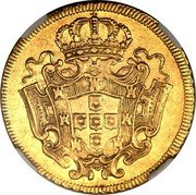 Brazil 6400 Reis Joao V 1734 M KM# 135 coin reverse Brazil 6400 Reis Joao V 1734 M KM# 135 coin reverse