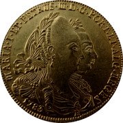 Brazil 6400 Reis Maria I and Pedro III 1783 B KM# 199.1 MARIA I ET PETRUS III D G PORT ET ALG REGES 1786 B coin obverse Brazil 6400 Reis Maria I and Pedro III 1783 B KM# 199.1 MARIA I ET PETRUS III D G PORT ET ALG REGES 1786 B coin obverse