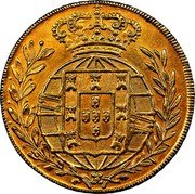 Brazil 6400 Reis Joao VI 1818 R KM# 328 coin reverse Brazil 6400 Reis Joao VI 1818 R KM# 328 coin reverse