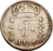 Brazil 75 Reis Jose I 1755 R KM# 176.2 75 J 1760 coin obverse Brazil 75 Reis Jose I 1755 R KM# 176.2 75 J 1760 coin obverse