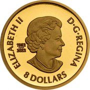 Canada 8 Dollars Spirit Dragon 2024 ELIZABETH II D G REGINA 8 DOLLARS SB coin obverse Canada 8 Dollars Spirit Dragon 2024 ELIZABETH II D G REGINA 8 DOLLARS SB coin obverse