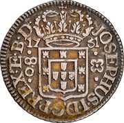 Brazil 80 Reis Jose I 1751 R KM# 167 JOSEPHUS I D G P REX ET B D 17 51 80 coin obverse Brazil 80 Reis Jose I 1751 R KM# 167 JOSEPHUS I D G P REX ET B D 17 51 80 coin obverse