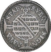 Brazil 80 Reis Jose I 1771 Reverse legend starting at 4 o'clock instead of the normal 10 o'clock KM# 190.1 STAB. SVBQ SIGN NATA coin reverse Brazil 80 Reis Jose I 1771 Reverse legend starting at 4 o'clock instead of the normal 10 o'clock KM# 190.1 STAB. SVBQ SIGN NATA coin reverse