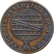 Brazil 80 Reis Joao Prince Regent 1818 B KM# 321.1 PECUNIA. TOTUM. CIRCUMIT. ORBEM B coin reverse Brazil 80 Reis Joao Prince Regent 1818 B KM# 321.1 PECUNIA. TOTUM. CIRCUMIT. ORBEM B coin reverse