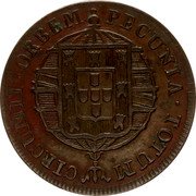 Brazil 80 Reis John VI 1820 R KM# 341 CIRCUMIT ORBEM PECUNIA TOTUM coin reverse Brazil 80 Reis John VI 1820 R KM# 341 CIRCUMIT ORBEM PECUNIA TOTUM coin reverse