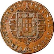 Brazil 80 Reis Joao 1821 R KM# 342.2 PECUNIA TOTUM CIRCUMIT ORBEM coin reverse Brazil 80 Reis Joao 1821 R KM# 342.2 PECUNIA TOTUM CIRCUMIT ORBEM coin reverse