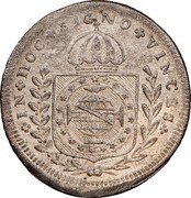 Brazil 80 Reis Pedro I 1824 R KM# 372 IN HOC SIGNO VINCES coin reverse Brazil 80 Reis Pedro I 1824 R KM# 372 IN HOC SIGNO VINCES coin reverse