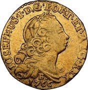 Brazil 800 Reis Jose I 1766 B KM# 180.1 IOSEPHUS.I.D.G.PORT.ET.ALG.REX B 1764 coin obverse Brazil 800 Reis Jose I 1766 B KM# 180.1 IOSEPHUS.I.D.G.PORT.ET.ALG.REX B 1764 coin obverse