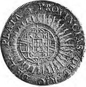 Brazil 960 Reis Cuiaba Counterstamped Coin 1813 KM# 351.1 PROVINCIAS DEL RIO DE LA PLATA coin reverse Brazil 960 Reis Cuiaba Counterstamped Coin 1813 KM# 351.1 PROVINCIAS DEL RIO DE LA PLATA coin reverse