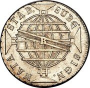 Brazil 960 Reis Joao Prince Regent 1816 R KM# 313 SUBQ SIGN. NATA STAB. R coin reverse Brazil 960 Reis Joao Prince Regent 1816 R KM# 313 SUBQ SIGN. NATA STAB. R coin reverse