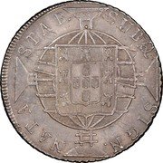 Brazil 960 Reis Joao VI 1820 B BARS ET KM# 326.2 SUBQ SIGN. NATA STAB. coin reverse