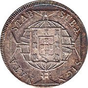 Brazil 960 Reis Joao VI 1820 R KM# 326.1 SUBQ SIGN NATA STAB coin reverse Brazil 960 Reis Joao VI 1820 R KM# 326.1 SUBQ SIGN NATA STAB coin reverse