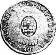 Brazil 960 Reis Rio Grandense. Piratini Republic 1821 KM# G415 REPUBLICA DE COLOMBIA 1821 coin obverse Brazil 960 Reis Rio Grandense. Piratini Republic 1821 KM# G415 REPUBLICA DE COLOMBIA 1821 coin obverse