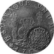 Brazil 960 Reis Joao Prince Regent Minas Gerais ND KM# 245 VTRAQUE VNUM 176 960 coin obverse Brazil 960 Reis Joao Prince Regent Minas Gerais ND KM# 245 VTRAQUE VNUM 176 960 coin obverse