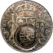 Brazil 960 Reis Joao Prince Regent Minas Gerais ND KM# 242 8R P I HISPAN ET IND REX coin reverse Brazil 960 Reis Joao Prince Regent Minas Gerais ND KM# 242 8R P I HISPAN ET IND REX coin reverse