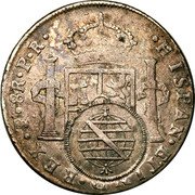 Brazil 960 Reis Joao Prince Regent Minas Gerais ND KM# 241 8R P R HISPAN ET IND REX coin reverse Brazil 960 Reis Joao Prince Regent Minas Gerais ND KM# 241 8R P R HISPAN ET IND REX coin reverse