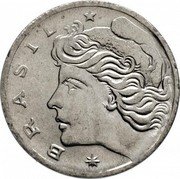 Brazil Centavo Liberty 1969 Mintage figure includes KM#575.1 coins struck in 1969 but dated 1967. KM# 575.2 BRASIL coin obverse Brazil Centavo Liberty 1969 Mintage figure includes KM#575.1 coins struck in 1969 but dated 1967. KM# 575.2 BRASIL coin obverse