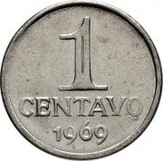 Brazil Centavo Liberty 1969 Mintage figure includes KM#575.1 coins struck in 1969 but dated 1967. KM# 575.2 1 CENTAVO 1969 coin reverse Brazil Centavo Liberty 1969 Mintage figure includes KM#575.1 coins struck in 1969 but dated 1967. KM# 575.2 1 CENTAVO 1969 coin reverse