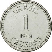 Brazil Cruzado National Arms 1988 KM# 605 BRASIL 1 1988 CRUZADO coin reverse