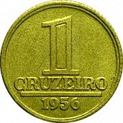 Brazil Cruzeiro National Arms 1956 KM# 567 1 CRUZEIRO 1956 coin reverse Brazil Cruzeiro National Arms 1956 KM# 567 1 CRUZEIRO 1956 coin reverse