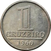 Brazil Cruzeiro National Arms 1960 KM# 570 1 CRUZEIRO 1961 coin reverse Brazil Cruzeiro National Arms 1960 KM# 570 1 CRUZEIRO 1961 coin reverse