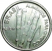 Brazil Cruzeiro Sugar Cane 1985 KM# 598 BRASIL ALIMENTOS PARA O MUNDO AÇUCAR coin obverse Brazil Cruzeiro Sugar Cane 1985 KM# 598 BRASIL ALIMENTOS PARA O MUNDO AÇUCAR coin obverse