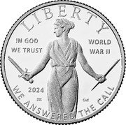 USA Half Dollar (Greatest Generation) LIBERTY IN GOD WE TRUST WORLD WAR II 2024 WE ANSWERED THE CALL EH CAC coin reverse USA Half Dollar (Greatest Generation) LIBERTY IN GOD WE TRUST WORLD WAR II 2024 WE ANSWERED THE CALL EH CAC coin reverse